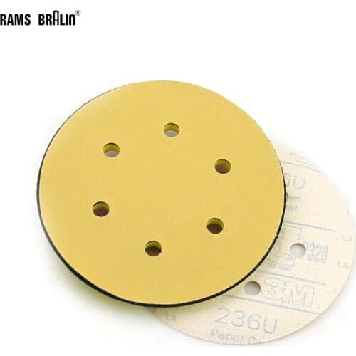 6" M8 Air Sander Pad Nozzle + 236U P120 P320 P240 Sanding Disc for Car Polishing Wall Grinding