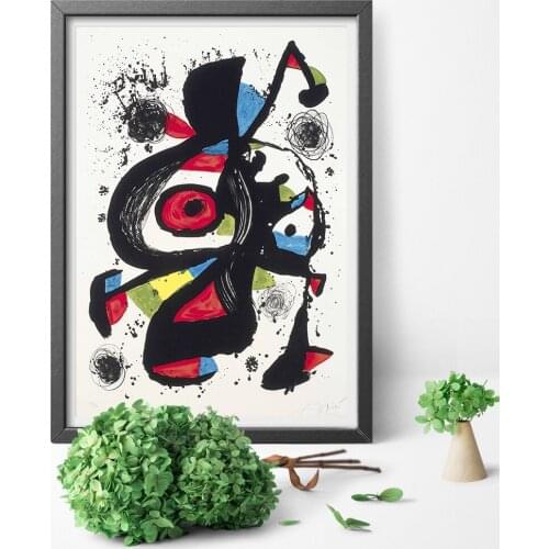 Joan Miro Famous Paintings Abstract Wall Art Canvas Painting Poster Canvas Print For Living Room Home Decor No Frame