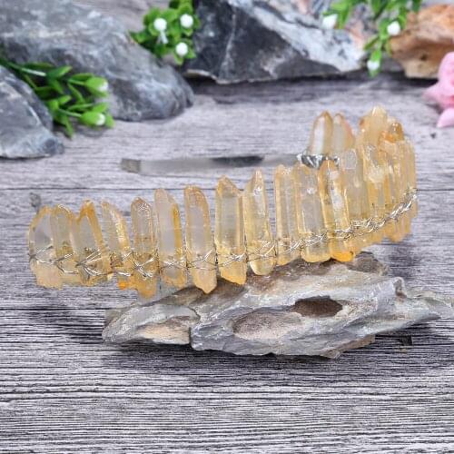 New Fashion Tiara Crystal Natural Quartz Crystal Crown Angel Aura quartz crown Crystal Headband Mermaid Wedding Accessories