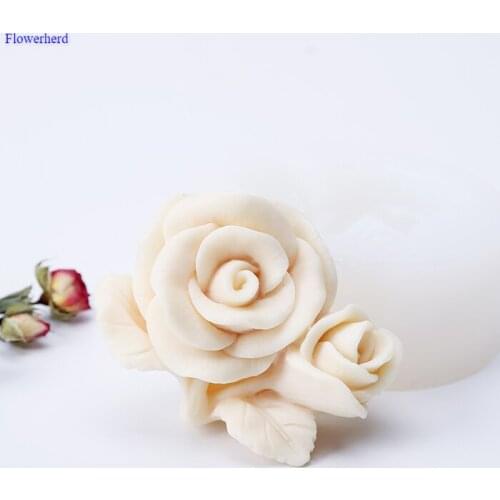 New 3D Rose Bouquet Silicone Soap Mold DIY Handmade Soap Flower Silicone Mold Cake Decorating Tools Soap Making Set Cake Decor