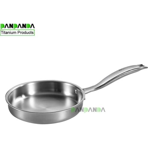 PANPANDA Pure Titanium Pan Frying Pan Uncoated Household Steak Omelet Household Gas Induction Cooking