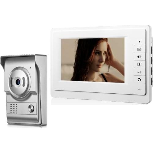 Wired Video Door Phone Intercom System 7"Color LCD With Waterproof Digital Doorbell Camera Viewer IR Night Vision