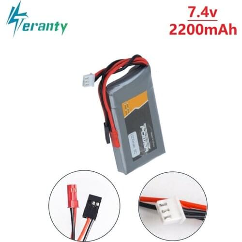 RC Li-Polymer 2S 7.4V 2200MAH 8C Lipo Battery For Flysky GT3B T6 / Futaba 14SG 16SZ 18SZ 2.4Ghz FASSTest 14ch t10J Transmitter
