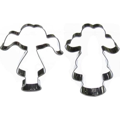 Two Little Girls,Skinny Girl And Fat Girl Cake Decorating Fondant Cutters Tools,Cookie Biscuit Baking Molds,Direct Selling