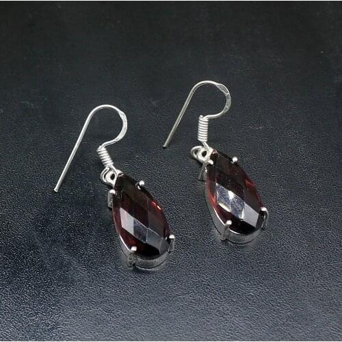 Gemstonefactory Big Promotion Single Unique 925 Silver Adorable Purple Amethyst Women Ladies Gifts Dangle Drop Earrings 20212186