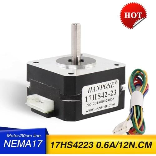 Free shipping 1pcs Nema17 Stepper Motor 17HS4223 0.7A 14N.CM 23MM 4-lead 42 motor for Various instrument accessories