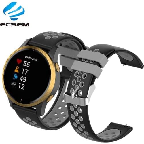 Silicone wristband for Garmin venu vivomove 3 smart watch accessories replacement band strap bracelet