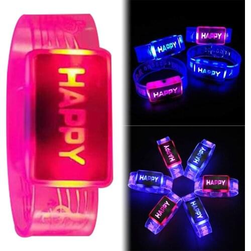 Luminous Bracelet Childrens Gift Led Flash Watch Silicone Wrist Band Festival Accessories LXH