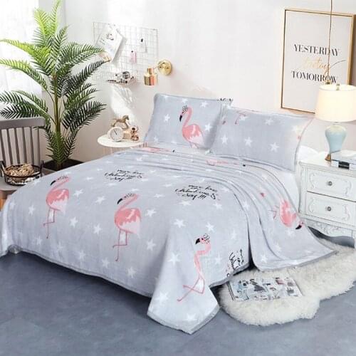 New Pink Flamingo Winter Warm Blankets Fleece Plaid Super Soft Throw Modern Sherpa Blanket for Couch Sofa Bed Throw Travel