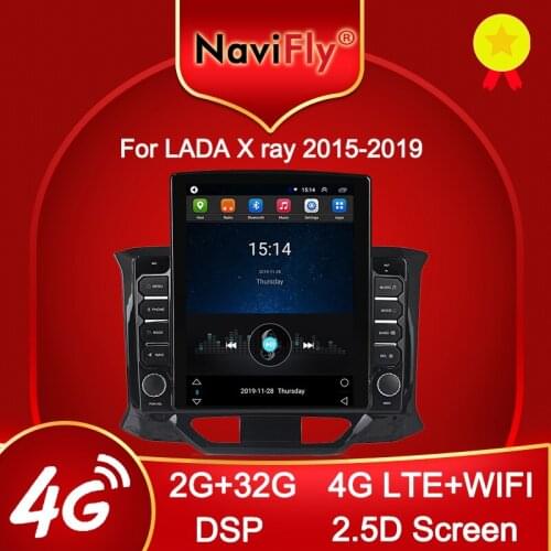 Tesla Style GPS 2.5D 4G Auto Radio For LADA X-RAY 2015-2019 9inch Android DSP Car Video Multimedia Player LTE WIFI Navigation BT