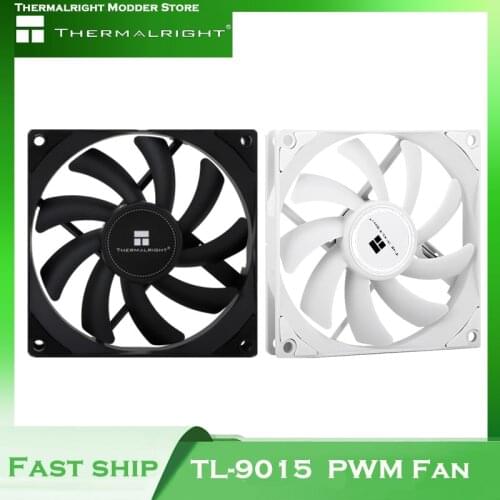 Thermalright Computer Case MOD DIY PC Parts Quiet PWM Fan CPU Cooler 90mm Cooling Fan 15mm thick,Black White Red Gray TL-9015