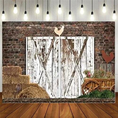 Western Party Supplies Western Scene Backdrop Wooden House Barn Banner Cowboy Decoration Photo Booth Background (Wild West)
