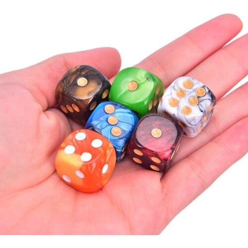 10pcs/set 6 Sided 16mm Round Corner Dice Playing Table Bar Game Cubes KTV Entertainment Digital Dices