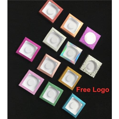 2020 New Square flash Eyelash Packaging Box Bulk Wholesale 3D Mink Lashes Boxes Packaging free Logo Makeup Eyelashes Case Pack