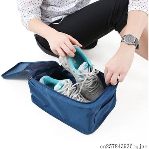 50pcs Waterproof Shoes Bag Nylon Zipper Shoe Bag for Travel Organizer Storage Pouch Pocket Packing for Shoes Cloths