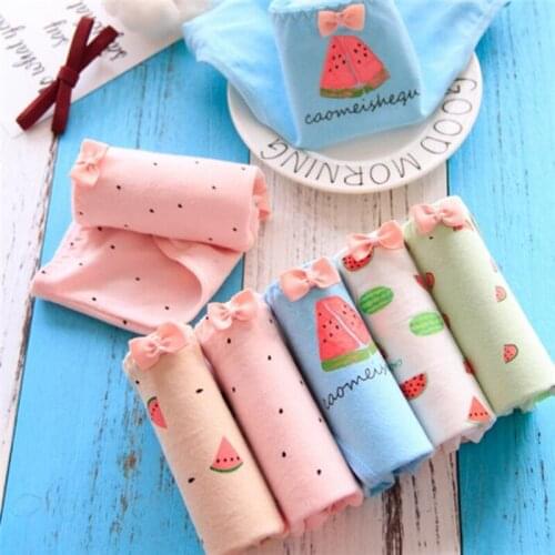 6 Fashion Cotton panties womens Childrens Girls Underwear Kids shorts priefs Comfort Multi-color SQ-2251-6P