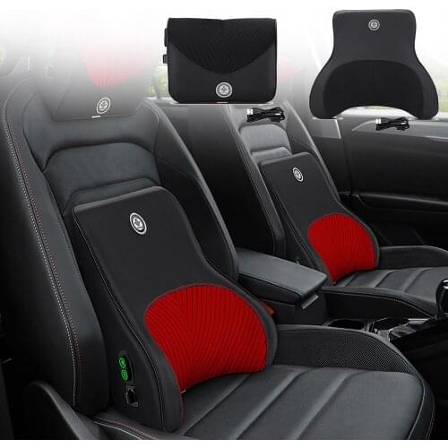 Fuwatacchi Car Massage Neck Cushion Back Support Headrest Pillow Simulation Human Body Massage Travel Throw Pillows Accessories