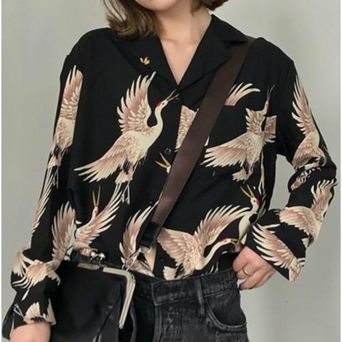 Blouses Woman 2021 Long Sleeve Print Chiffon Blouse Women Tops V-neck Office Ladies Tops Blusas Womens Tops And Blouses C226