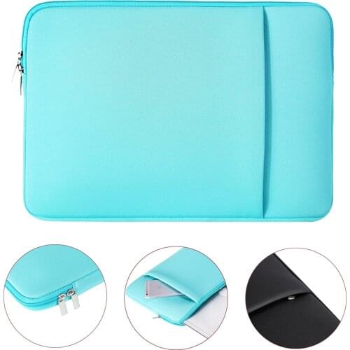 Rainyear Laptop Sleeve Bag Notebook Case Pocket For Acer ASUS HP Dell For Tablet PC Mackbook Air iPad 11 13 14 15 15.6 inch Blue