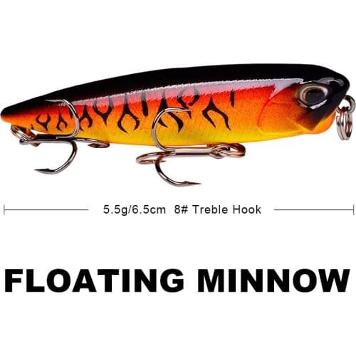 Dayselect 5.5G Minnow Fishing Lure Floating Water Bait Hard Bait Treble Hook Artificial Saltwater Bait Pesca Carp Trout Fishing