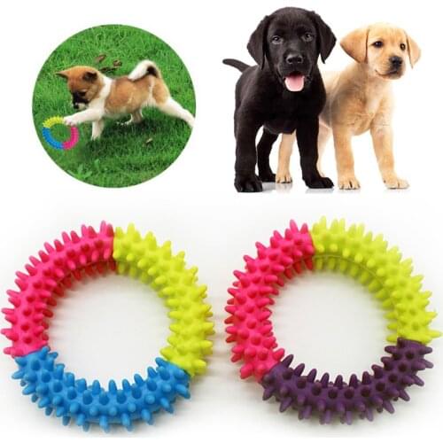 Pet Toy Dog Chew Toys 3 Color Ring Shape Non Toxic Portable Safe Cleaning Tooth Toy Pets supplies Random Color Dropshipping