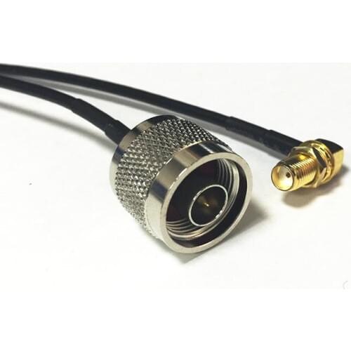 New Modem Coaxial Cable N Male Plug Switch SMA Female Jack nut Right Angle Connector RG174 Cable 20CM 8" Adapter RF Jumper