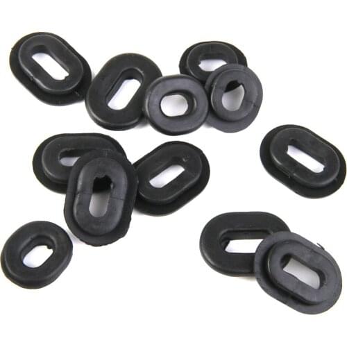 12 x Grommets Rubber Grommet Kit Assortment Heavy-Duty Fairing Set Replacement for Honda CG125 Motorcycle Replacement (Black)