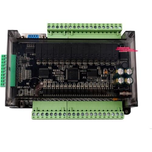 FX3U LE3U 30MR 6AD2DA 16 input 14 Relay output 6 analog input 2 analog output plc controller RS485 RTC (real time clock)