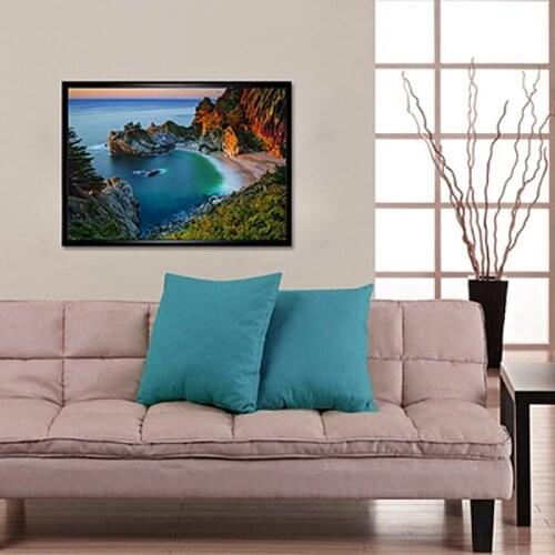 Square/round diamond 5D DIY diamond painting "beach" 3D embroidery cross-stitch home decoration gift
