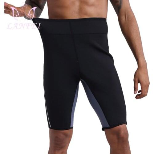 LANFEI Men Neoprene Waist Trainer Legging Shapers Pants Male Body Shape Slimming Sauna Sweat Gym Running Capris Hot Thermo Pant