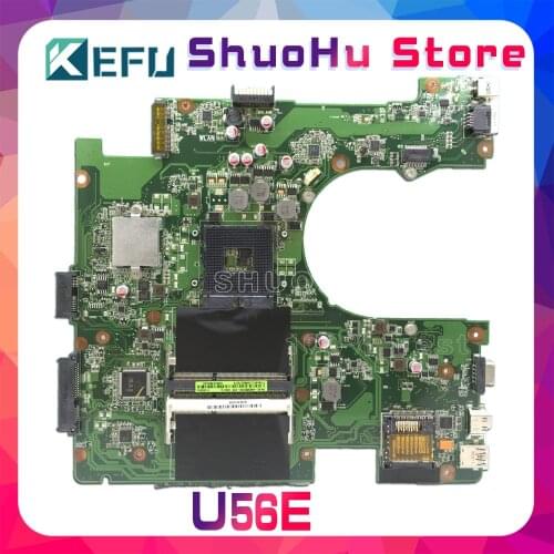 KEFU For ASUS U56E U56 DDR3 HM65Laptop Motherboard Tested 100% Work Original Mainboard