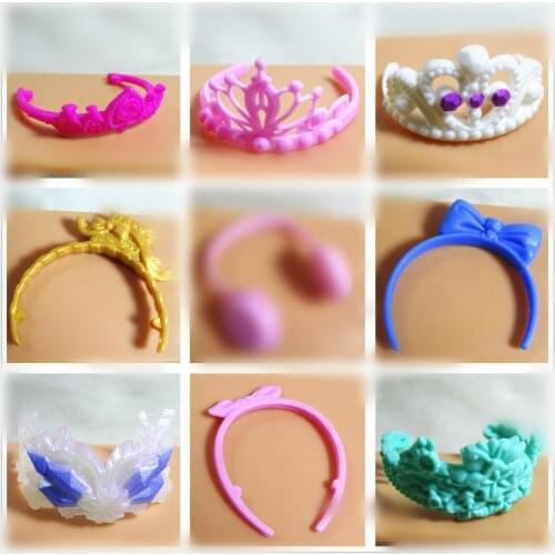 For Barbie Doll Set Van Sieraden Ketting Earring Strik Crown Accessoire Dolls Kids Gift