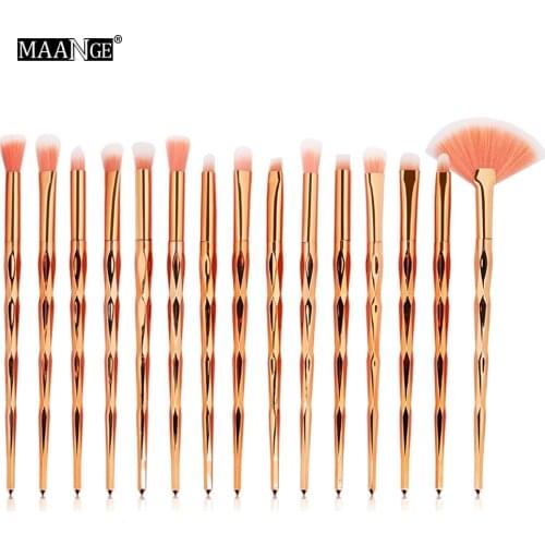 MAANGE 4/7/10/15Pcs Diamond Brushes Set Make Up Brush Powder Foundation Eyeshadow Osmetic Beauty Make Up Brush Pincel Maquiagem