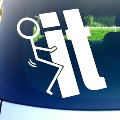 English Word Figure it Pattern Car Waterproof Sticker Outdoor Window Reflective Sheeting 3D Windshield Decal Rear Styling