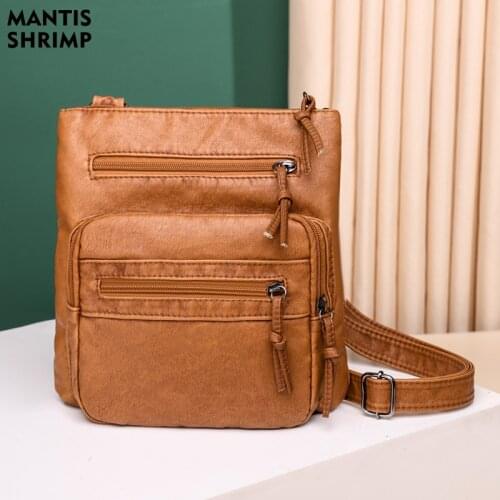 New Fashion Simple Womens Designer Handbag 2021 High Quality PU Leather Small Messenger Bag Solid Color Shoulder Crossbody Bags