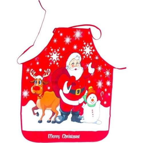 New Christmas Decorations Kitchen Apron Santa Claus Aprons Dinner Party Decor Women Men Xmas Kitchen Baking Cooking Aprons