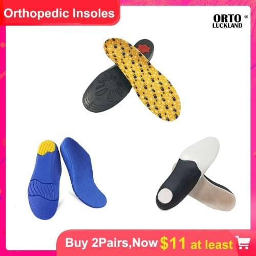 Ortoluckland Kids Orthopedic Insoles Children Shoes Toddler Flatfeet Clubfoot Orthotic Arch Support Soles For Boy Girls