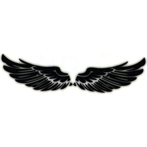 Personalized and Fashionable Angel Rear Wing Modified Car Sticker Wings Body Door Car Decoration STICKER BLACK WHITE 20cm 2 PCs