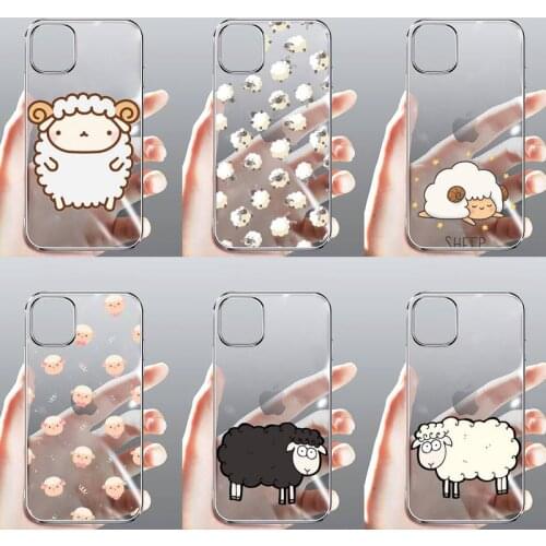 Sheep Phone Case Transparent for Clear iPhone case 11 12 mini pro XS MAX 8 7 6 6S Plus X 5S SE 2020 XR