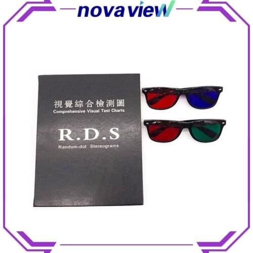 Random-dot Stereograms Comprehensive Visual Test Charts Book Color Blindness Astigmatism Amsler Test Chart with Eyeglasses