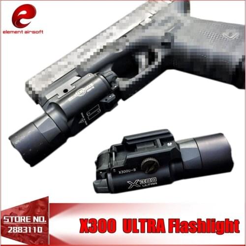 Element Airsoft Pistol Light Surefir X300 Tactical Flashlight Pistol Light 370 Lumen X300U Hunting Lamp Gun Weapon Light EX359