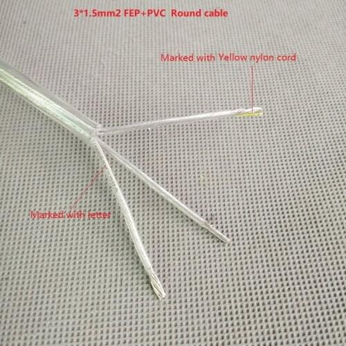 VDE transparent 3*1.5mm2/ power cord electric power cable for Lighting lamps electrical wire pendant light chandelier lamp