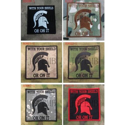 DEVGRU NSWDG SealTeam6 ST6 With Your Shield Or On It Morale Military Tactics Embroidery patch Badges