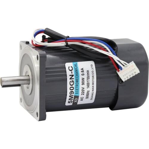 220V AC high speed motor 90W optical axis 1400 rpm speed control can be reversed micro induction small motor