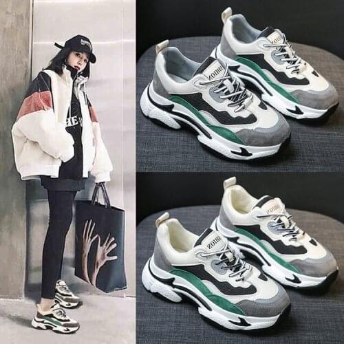 Womens Spring New Korean-Style All-match Platform Casual Shoes Student Sports Shoes Net Red