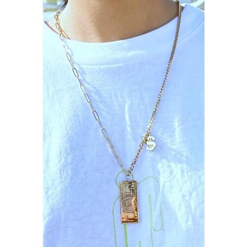 Hot Get Rich Immediately New Goddess Luxury Gold Color Necklace Luxe Fashion Jewelry Stainless Steel For Women