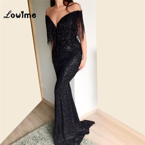Beading Off The Shoulder Glitter Evening Dresses 2018 Custom Made Mermaid Party Gown For Middle East Women Robe De Soiree New