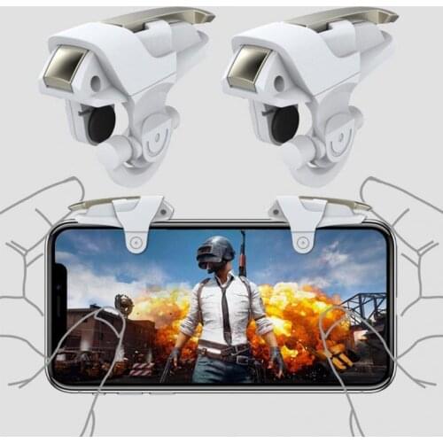 1Pair Mobile Phone Gaming Trigger Controller Shooter Fire Button Handle For PUBG/Rules Of Survival #1102