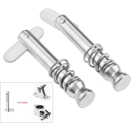 2 Pcs Marine Grade Stainless Steel Quick Release Pin Hinge Pins For Boat Bimini Top Deck Hinge Fitting / Jaw Slide Clamp Bracket