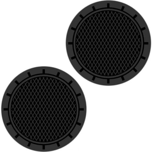 2Pcs Cup Mat Non-slip Shockproof PVC Creative Drink Coasters for Vehicle